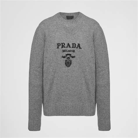 prada striped wool sweater grey men's|Prada Crew neck sweaters for Men .